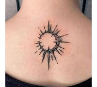 Tatouage Temporaire À Base De Plantes Non Réfléchissant Pour Hommes Et Femmes, Totem Solaire, Faux, Non Réfléchissant, Anti-Frottement, Lavable, Semi-Permanent, Durée De 2 Semaines