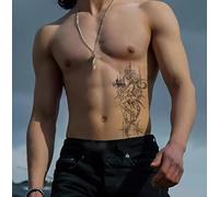 Tatouage Temporaire Autocollant À Base De Plantes Pour Bras De Fleur De Scorpion, Faux Hommes Et Femmes, Imperméable, Non Réfléchissant, Cuisse, Semi-Permanent, Durée De 2 Semaines