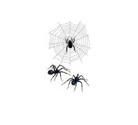 Tatouage temporaire couleur toile d'araignée crâne fête maquillage corps art festival autocollant 12 x 7,6 cm (007)