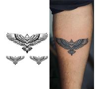 Tatouage temporaire d'aigles, dure jusqu'à 15 jours, autocollant semi-permanent magique et imperméable, nouvelle technologie.