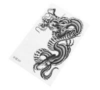 Tatouage Temporaire Dragon Noir Grand Manchon de Bras en Papier Transfert