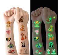 Tatouage Temporaire Enfant, 10 Feuilles Tatouage Brille Dans Le Noir Ephemere Enfant De Dinosaure, Tatouages Ephémères Étanche Pour Fille Garçons, Tatouage Enfant De Fête D'anniversaire Cadeau