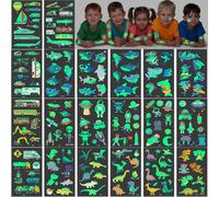 Tatouage Temporaire Enfant, 10 Feuilles Tatouage Brille Dans Le Noir Ephemere Enfant De Dinosaure, Tatouages Ephémères Étanche Pour Fille Garçons, Tatouage Enfant De Fête D'anniversaire Cadeau