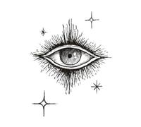Tatouage Temporaire Faux Tatouage Décalcomanie 2 Morceaux D'Autocollants De Tatouage Oeil De Dieu Peints À La Main Au Poignet Et À La Cheville, Yeux Imperméables