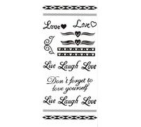 Tatouage temporaire noir, 8 feuilles, motif lettres, amour, cœur, faux tatouage, for femme(SET 04)