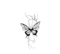 Tatouage Temporaire Papillon D’une Durée De 1 À 2 Semaines, Faux Réaliste
