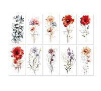 Tatouage Temporaire Réaliste En Forme De Grande Rose Rouge, Transférable À L'Eau 114 * 210MM A040