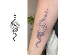 Tatouage temporaire serpent araignée scorpion, dure jusqu'à 15 jours, nouvelle technologie, autocollant magique semi-permanent imperméable.(126)