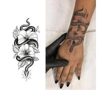 Tatouage temporaire serpent araignée scorpion, dure jusqu'à 15 jours, nouvelle technologie, autocollant magique semi-permanent imperméable.(210)