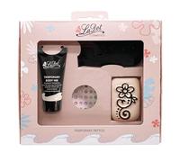 Set pour Tatouages Temporaires - Make Up Noir et Tampon + 80 Strass Autocollants + 1 Pierres à Tatouer - Taille M