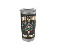 Tatouage Traditionnel Semeuse Couteau Style Old School Gobelet isotherme en acier inoxydable double paroi