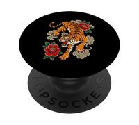 Tatouage Traditionnel Tigre Old-School Flash-Art Graphic PopSockets PopGrip Adhésif
