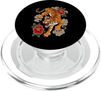 Tatouage Traditionnel Tigre Old-School Flash-Art Graphic PopSockets PopGrip pour MagSafe