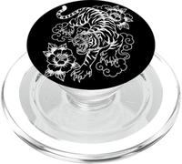 Tatouage Traditionnel Tigre Old-School Flash-Art Graphic PopSockets PopGrip pour MagSafe
