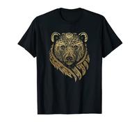 Tatouage tribal visage d'ours Grizzly Ursa Wildlife Animal (V.16) T-Shirt