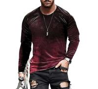 Tatouage Viking 3D Impression Homme Manches Longues T-Shirt Col Rond Doux Cool Lion Graphique Tee