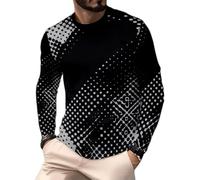 Tatouage Viking 3D Impression Homme Manches Longues T-Shirt Col Rond Doux Cool Lion Graphique Tee