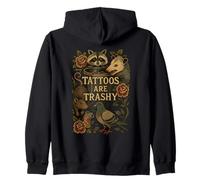 Tatouage Vintage Humour Trash Animaux Anti Encre Trash Tatouages Sweat à Capuche