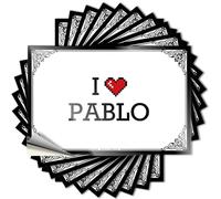 Tatouages arrière porche Decor Autocollant en vinyle imperméable | I Love Pablo Couverture de lecture pour projets de bricolage occidentaux (6 x 9 cm)