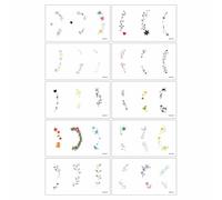 Tatouages Autocollants Pour Les Oreilles, Implants Cochléaires, Mini-Autocollants Amusants Pour Les Oreilles, Mignons Et Rafraîchissants. 6.8 * 12CM A006