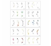 Tatouages Autocollants Pour Les Oreilles, Implants Cochléaires, Mini-Autocollants Amusants Pour Les Oreilles, Mignons Et Rafraîchissants. 6.8 * 12CM A005