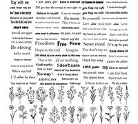 Tatouages avec mots inspirants, citations réalistes - Tatouages temporaires - Bouquet de fleurs sauvages - Autocollants de tatouage pour femmes et filles - Visage, corps, mains