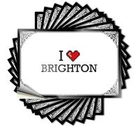 Tatouages Chambre Stuff Vinyle Durable - I Love Brighton Bumper pour une utilisation en couches (8 x 12 cm)