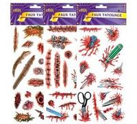 tatouages cicatrices 3 ass - ptitclown 25311 Rouge G