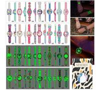 Tatouages De Montres Lumineuses Pour Enfants, 24 PCS Tatouages Temporaires Lumineux De Licornes Pour Enfants, Autocollants De Tatouages Lumineux Pour Garçons Et Filles,Souvenirs De Fête D'anniversaire