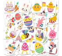 Tatouages de Pâques pour enfants, remplissage de panier de Pâques, tatouages temporaires pour enfants, remplissage d'œufs, autocollants pour garçons et filles, cadeaux de Pâques pour enfants, cadeaux