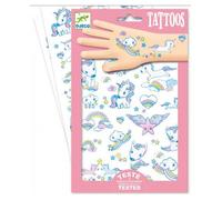 Tatouages - DJECO - Licornes - Multicolore - Testé dermatologiquement - 2 planches incluses