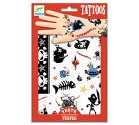 DJECO- Tatouages Pirates, Unisexe-Enfant, Plaid, DJ09584A, Assorti, 2