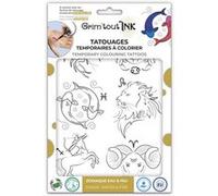 tatouages éphémères à colorier zodiaque eau feu - générique gt42528 Noir G