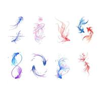 Tatouages Éphémères À Paillettes En Forme De Tête De Poisson, Imperméables Et Longue Tenue, Pour Femmes, À Appliquer Sur La Clavicule. 7.5 * 12