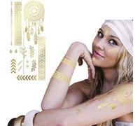 tatouages éphémères attrape-rêves or brillant - guirca 15843 Jaune G