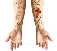tatouages éphémères blessure possédé exorcisme - guirca 24712 Rouge G