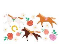 tatouages éphémères cheval fleur 16 motifs - générique tat18 Multicolore G