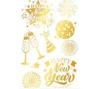 Tatouages Éphémères Happy New Year Or