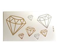 Tatouages éphémères métallique or diams