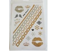 Tatouages éphémères métallique Tattoo i love you