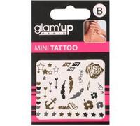 Tatouages Ephémères Mini Tattoo Couleurs Métal Fleurs Plumes Coeurs Etoiles ... Noir G