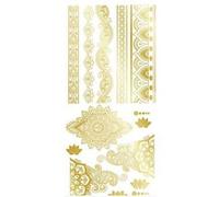 tatouages éphémères monde oriental or adulte - générique 15934 Jaune G