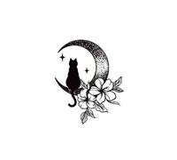 Tatouages Éphémères Pour Chat À Base De Plantes, Résistants À L'Eau Et Longue Tenue, Motif Original Pour Le Dos.