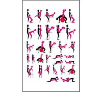 Tatouages Ephemeres Temporaires Femme Sexy HotWife Coquin Positions Kamasutra - Mini Tatoo Stickers NailArt - Corp et Ongles - Tatouage Sexe Erotique Libertin Adultes (x31)