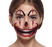 Tatouages Éphémères Visage Clown 30x14cm