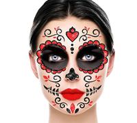 Fiestas GUiRCA Kit de Maquillage à Paillettes Catrina