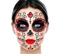 Fiestas GUiRCA Kit de Maquillage à Paillettes Catrina