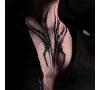 Tatouages floraux temporaires adultes pour femmes Tatouage temporaire réaliste Faux tatouage Fleurs (Autocollant de tatouages temporaires 20)