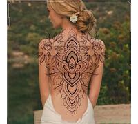 Tatouages floraux temporaires adultes pour femmes Tatouage temporaire réaliste Faux tatouage Fleurs (#29)