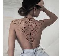 Tatouages floraux temporaires adultes pour femmes Tatouage temporaire réaliste Faux tatouage Fleurs (Autocollant de tatouages temporaires 24)
